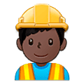 👷🏿‍♂️ Emoji Bauarbeiter: dunkle Hautfarbe Samsung One UI 5.0.