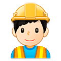 👷🏻‍♂️ Emoji Obrero Hombre: Tono De Piel Claro en Samsung One UI 5.0.