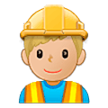 👷🏼‍♂️ Emoji Bauarbeiter: mittelhelle Hautfarbe Samsung One UI 5.0.
