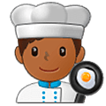 Emoji 👨🏾‍🍳 Cuoco: Carnagione Abbastanza Scura su Samsung One UI 5.0.