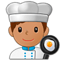 Emoji 👨🏽‍🍳 Cuoco: Carnagione Olivastra su Samsung One UI 5.0.