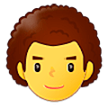 👨‍🦱 Emoji Homem: Cabelo Cacheado na Samsung One UI 5.0.