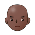 Emoji 👨🏿‍🦲 Uomo: Carnagione Scura E Calvo su Samsung One UI 5.0.