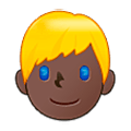 👱🏿‍♂️ Emoji Homem: Pele Escura E Cabelo Loiro na Samsung One UI 5.0.