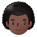 Emoji 👨🏿‍🦱 Uomo: Carnagione Scura E Capelli Ricci su Samsung One UI 5.0.