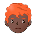 👨🏿‍🦰 Emoji Mann: dunkle Hautfarbe, rotes Haar Samsung One UI 5.0.