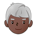 👨🏿‍🦳 Emoji Mann: dunkle Hautfarbe, weißes Haar Samsung One UI 5.0.