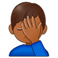 Emoji 🤦🏾‍♂️ Uomo Esasperato: Carnagione Abbastanza Scura su Samsung One UI 5.0.