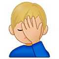🤦🏼‍♂️ Emoji Hombre Con La Mano En La Frente: Tono De Piel Claro Medio en Samsung One UI 5.0.