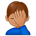 🤦🏽‍♂️ Emoji sich an den Kopf fassender Mann: mittlere Hautfarbe Samsung One UI 5.0.