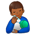 Émoji 👨🏾‍🍼 Homme Allaitant Un Bébé : Peau Mate sur Samsung One UI 5.0.