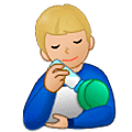Émoji 👨🏼‍🍼 Homme Allaitant Un Bébé : Peau Moyennement Claire sur Samsung One UI 5.0.