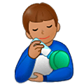Emoji 👨🏽‍🍼 Uomo Che Allatta: Carnagione Olivastra su Samsung One UI 5.0.