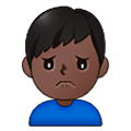 Emoji 🙍🏿‍♂️ Uomo Corrucciato: Carnagione Scura su Samsung One UI 5.0.