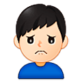 🙍🏻‍♂️ Emoji missmutiger Mann: helle Hautfarbe Samsung One UI 5.0.