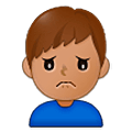 🙍🏽‍♂️ Emoji missmutiger Mann: mittlere Hautfarbe Samsung One UI 5.0.