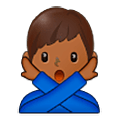 🙅🏾‍♂️ Emoji Hombre Haciendo El Gesto De «no»: Tono De Piel Oscuro Medio en Samsung One UI 5.0.