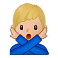 🙅🏼‍♂️ Emoji Hombre Haciendo El Gesto De «no»: Tono De Piel Claro Medio en Samsung One UI 5.0.