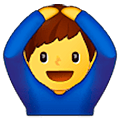 🙆‍♂️ Emoji Mann mit Händen auf dem Kopf Samsung One UI 5.0.