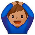 🙆🏽‍♂️ Emoji Homem Fazendo Gesto De «OK»: Pele Morena na Samsung One UI 5.0.