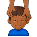 💆🏾‍♂️ Emoji Hombre Recibiendo Masaje: Tono De Piel Oscuro Medio en Samsung One UI 5.0.