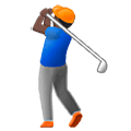🏌🏿‍♂️ Emoji Hombre Jugando Al Golf: Tono De Piel Oscuro en Samsung One UI 5.0.