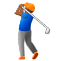 🏌🏾‍♂️ Emoji Homem Golfista: Pele Morena Escura na Samsung One UI 5.0.