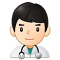 👨🏻‍⚕️ Emoji Homem Profissional Da Saúde: Pele Clara na Samsung One UI 5.0.