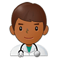 👨🏾‍⚕️ Emoji Homem Profissional Da Saúde: Pele Morena Escura na Samsung One UI 5.0.