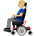 👨🏼‍🦼 Emoji Mann in elektrischem Rollstuhl: mittelhelle Hautfarbe Samsung One UI 5.0.