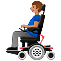 👨🏽‍🦼 Emoji Mann in elektrischem Rollstuhl: mittlere Hautfarbe Samsung One UI 5.0.