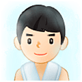 🧖🏻‍♂️ Emoji Homem Na Sauna: Pele Clara na Samsung One UI 5.0.