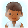 🧖🏾‍♂️ Emoji Homem Na Sauna: Pele Morena Escura na Samsung One UI 5.0.