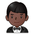 Emoji 🤵🏿‍♂️ Uomo in smoking: tonalità nera della pelle su Samsung One UI 5.0.