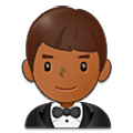 🤵🏾‍♂️ Emoji Mann im Tuxedo: mitteldunkle Hautfarbe Samsung One UI 5.0.