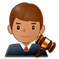 Emoji 👨🏽‍⚖️ Giudice Uomo: Carnagione Olivastra su Samsung One UI 5.0.