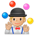 🤹🏼‍♂️ Emoji Hombre Haciendo Malabares: Tono De Piel Claro Medio en Samsung One UI 5.0.
