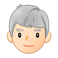 👨🏻‍🦳 Emoji Mann: helle Hautfarbe, weißes Haar Samsung One UI 5.0.