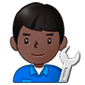 Emoji 👨🏿‍🔧 Meccanico Uomo: Carnagione Scura su Samsung One UI 5.0.