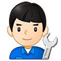 👨🏻‍🔧 Emoji Mecánico: Tono De Piel Claro en Samsung One UI 5.0.