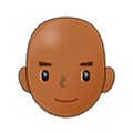 Emoji 👨🏾‍🦲 Uomo: Carnagione Abbastanza Scura E Calvo su Samsung One UI 5.0.