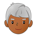 👨🏾‍🦳 Emoji Homem: Pele Morena Escura E Cabelo Branco na Samsung One UI 5.0.