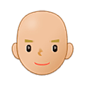 👨🏼‍🦲 Emoji Hombre: Tono De Piel Claro Medio Y Sin Pelo en Samsung One UI 5.0.
