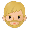 Emoji 🧔🏼‍♂️ Donna Con La Barba Carnagione Abbastanza Chiara su Samsung One UI 5.0.