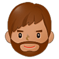 Emoji 🧔🏽‍♂️ Donna Con La Barba Carnagione Olivastra su Samsung One UI 5.0.