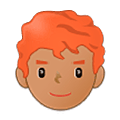 Emoji 👨🏽‍🦰 Uomo: Carnagione Olivastra E Capelli Rossi su Samsung One UI 5.0.