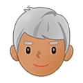 Emoji 👨🏽‍🦳 Uomo: Carnagione Olivastra E Capelli Bianchi su Samsung One UI 5.0.