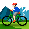 🚵🏻‍♂️ Emoji Homem Fazendo Mountain Bike: Pele Clara na Samsung One UI 5.0.