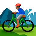 🚵🏾‍♂️ Emoji Homem Fazendo Mountain Bike: Pele Morena Escura na Samsung One UI 5.0.