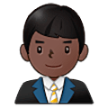 👨🏿‍💼 Emoji Oficinista Hombre: Tono De Piel Oscuro en Samsung One UI 5.0.